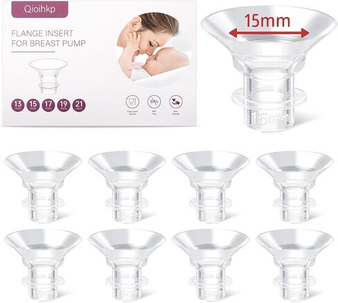Electric Breast Pump Flange Inserts 21 mm 8PCS for 24 mm Shields Flange/Shield of Most Pumps, BPA Free Inserts,Hands-FreeBreast Pump,Sealed,Reduce 24mm Tunnel Down to Other Size in Saudi Arabia