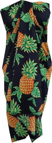Pineapple Sarong Wraps for Women Mens Beach Pareo Hawaiian Cover up in Saudi Arabia