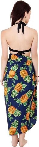 Pineapple Sarong Wraps for Women Mens Beach Pareo Hawaiian Cover up in Saudi Arabia