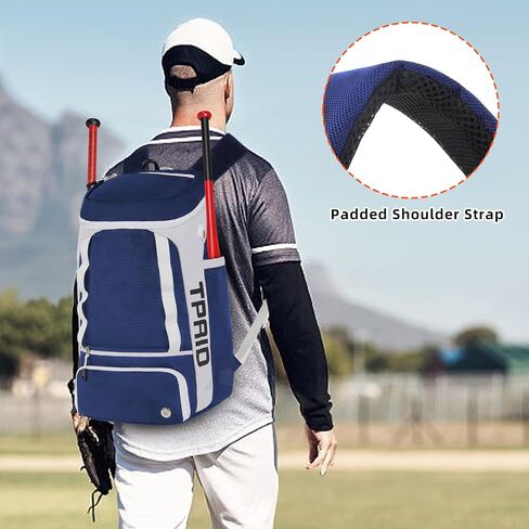 TPAID Baseball Backpack Large Capacity Softball Bag with Shoes Compartment and Fence Hook, Lightweight Baseball Equipment Bag Holds Bats, Helmets, Gloves, Hats, Clothes, Shoes in Saudi Arabia