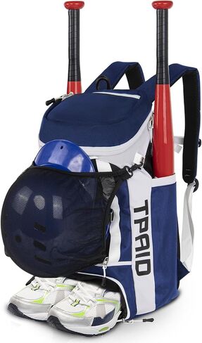 TPAID Baseball Backpack Large Capacity Softball Bag with Shoes Compartment and Fence Hook, Lightweight Baseball Equipment Bag Holds Bats, Helmets, Gloves, Hats, Clothes, Shoes in Saudi Arabia