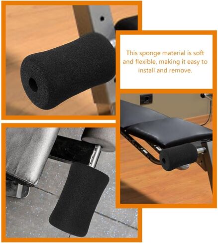 Mipcase 4pcs Foam Foot Pads Rollers Set, Buffer Tube Cover Foam Replacement for Leg Extension Weight Bench Sponge Cover for Home Gym Replacement Parts in Saudi Arabia