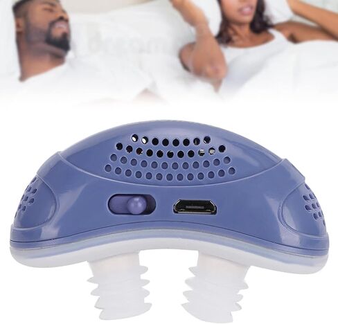 Intelligent Anti Snoring Sleeping Breath Aid, Electric Fan Design, Soft Silicone Nasal Plug, Relieve Snoring Nasal Congestion, Correct Bad Breathing Habits, Mini Size Lightweight in Saudi Arabia
