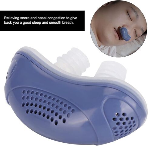 Intelligent Anti Snoring Sleeping Breath Aid, Electric Fan Design, Soft Silicone Nasal Plug, Relieve Snoring Nasal Congestion, Correct Bad Breathing Habits, Mini Size Lightweight in Saudi Arabia