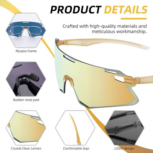 ROCKBROS Cycling Glasses For Men UV Protection Bike Glasses For Men Cycling Sunglasses Sports Glasses for Running, MTB in Saudi Arabia