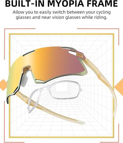 ROCKBROS Cycling Glasses For Men UV Protection Bike Glasses For Men Cycling Sunglasses Sports Glasses for Running, MTB in Saudi Arabia