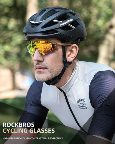 ROCKBROS Cycling Glasses For Men UV Protection Bike Glasses For Men Cycling Sunglasses Sports Glasses for Running, MTB in Saudi Arabia