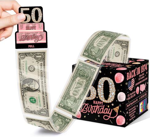 صندوق نقود مفاجئ وردي، هدايا عيد ميلاد سعيد الأربعين للنساء والرجال، صندوق نقود للهدايا النقدية، لوازم زينة وردية لحفلات عيد الميلاد الأربعين (مع 35 حقيبة) in Kuwait