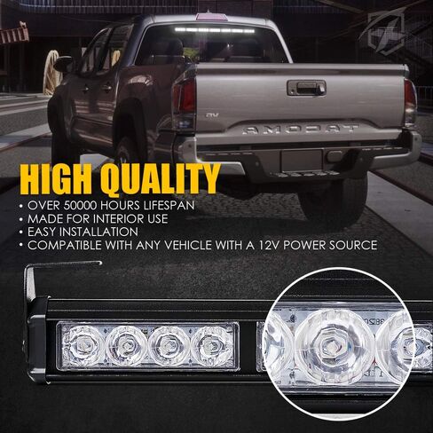 Xprite 31.5 Inch LED Traffic Advisor Strobe Light Bar, 21 Flashing Patterns w/Suction Cup, Interior Windshield Deck Emergency Warning Light Bar for Police Volunteer Vehicles Trucks - Red Blue in Saudi Arabia