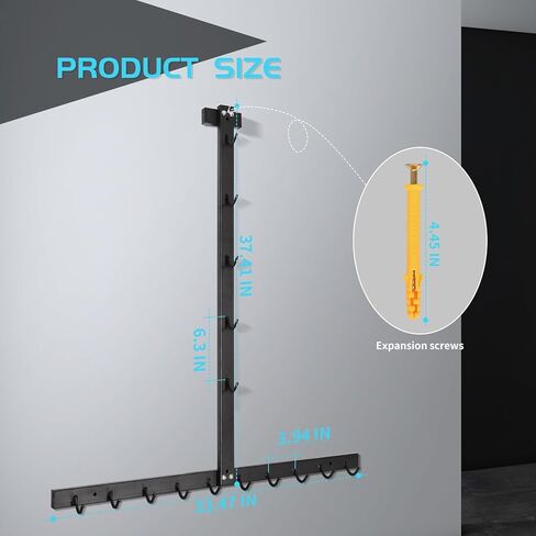 رف تخزين المرفقات المنسدلة للأسفل: معدات لياقة بدنية مثبتة على الحائط قابلة للإزالة - تنظيم رفوف تخزين الصالة الرياضية لتوفير المساحة in Kuwait
