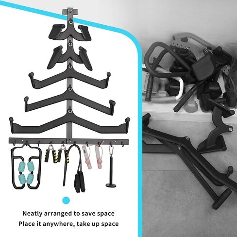 رف تخزين المرفقات المنسدلة للأسفل: معدات لياقة بدنية مثبتة على الحائط قابلة للإزالة - تنظيم رفوف تخزين الصالة الرياضية لتوفير المساحة in Kuwait