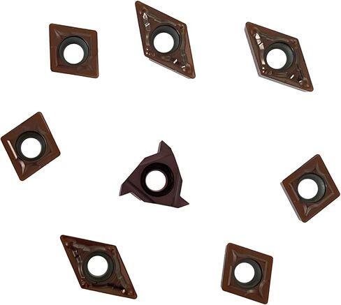 إدراجات تحول كربيد 11IR AG60، DCMT070204، CCMT060204 لحامل أداة تحول 5/16 بوصة، إدراجات قابلة للفهرسة لمخرطة CNC لتصنيع الألومنيوم الصلب، 8 قطع (لتصنيع الفولاذ المقاوم للصدأ) in Kuwait