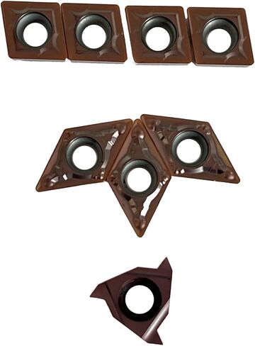 إدراجات تحول كربيد 11IR AG60، DCMT070204، CCMT060204 لحامل أداة تحول 5/16 بوصة، إدراجات قابلة للفهرسة لمخرطة CNC لتصنيع الألومنيوم الصلب، 8 قطع (لتصنيع الفولاذ المقاوم للصدأ) in Kuwait