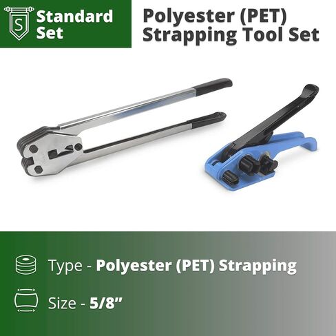 IDL Packaging - P-330, C-5005 Strapping Tool Set for 5/8" Polyester (PET) Strapping - Tensioner and Sealer for Plastic Polyester Banding - Packaging Strapping Tool Kit in Saudi Arabia