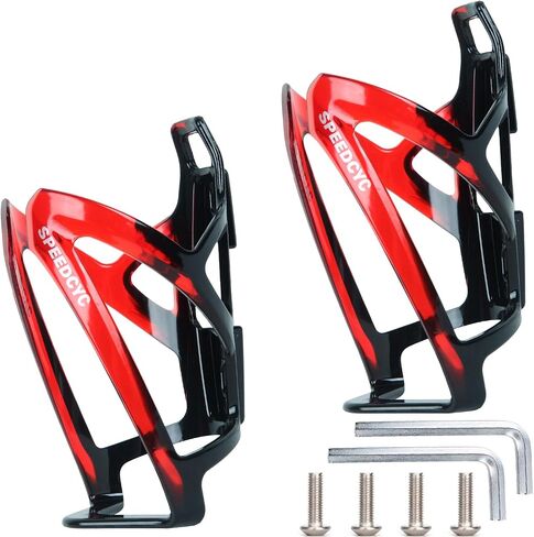 Bike Water Bottle Holder Ultra-Light Bicycle Bottle Cage with Screws Tool, Universal Cycling Cup Holder for MTB, Mountain Bikes,Red 2 Pack in Saudi Arabia