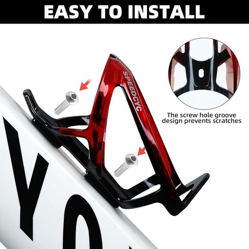 Bike Water Bottle Holder Ultra-Light Bicycle Bottle Cage with Screws Tool, Universal Cycling Cup Holder for MTB, Mountain Bikes,Red 2 Pack in Saudi Arabia