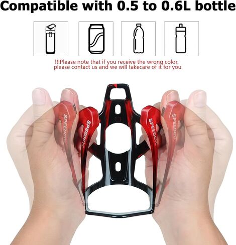 Bike Water Bottle Holder Ultra-Light Bicycle Bottle Cage with Screws Tool, Universal Cycling Cup Holder for MTB, Mountain Bikes,Red 2 Pack in Saudi Arabia