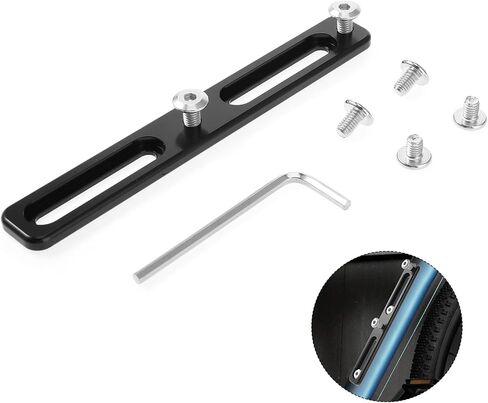 Bike Bottle Cage Adapter, Bicycle Bottle Mounting Base with 6pcs Screws Adjustable Water Bottle Cage Mounts 2-Slot Water Bottle Bracket Adapter Accessories for Road Mountain Bike in Saudi Arabia