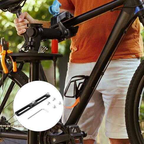 Bike Bottle Cage Adapter, Bicycle Bottle Mounting Base with 6pcs Screws Adjustable Water Bottle Cage Mounts 2-Slot Water Bottle Bracket Adapter Accessories for Road Mountain Bike in Saudi Arabia