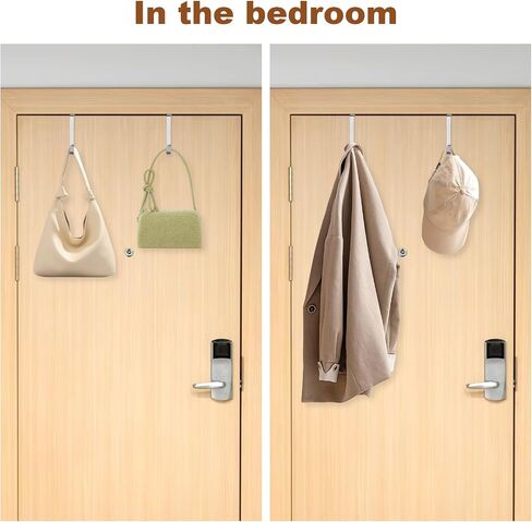 4 Pack Single Over The Door Hooks, Stainless Steel Heavy Duty Hanger Organizer for Hanging Bag, Towel, Shower Robe, Clothes, Coat and Hat, Metal Mirror Hooks for Back of Bathroom (Silver) in Saudi Arabia
