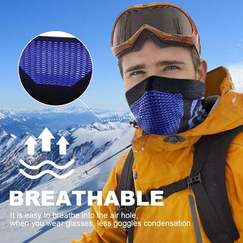 AXBXCX Men's Extreme Cold Weather Face Mask Neck Warmer for Winter Sports in Kuwait