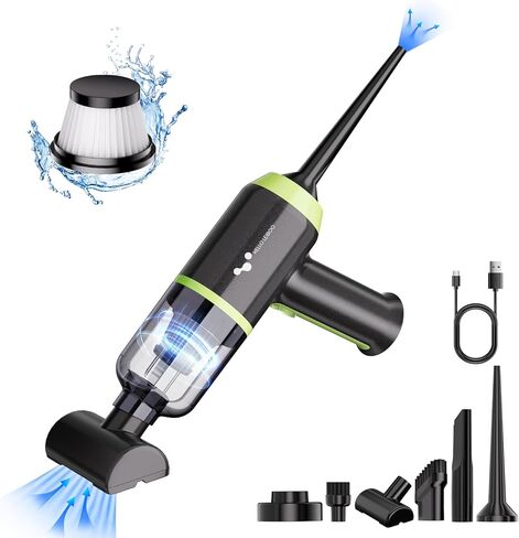helloleiboo Mini Vacuum Cleaner 9000PA Hand Vacuum Cordless Rechargeable 3 in 1 Portable Car Vacuum Wireless Handheld Car Vacuum Cleaner for Car Home Office Pet in Saudi Arabia