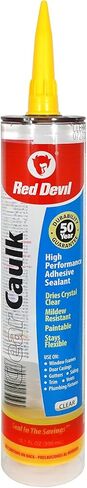 لاصق Red Devil 0870 Clear Caulk عالي الأداء، 10.1 أونصة in Saudi Arabia
