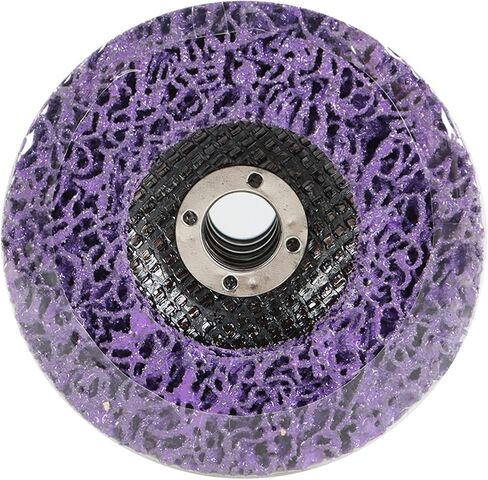 5Pcs Quick Change Easy Strip Discs, 4 Inch x 5/8 Inch Purple Silicon Carbide Abrasive Wheel for Grinding Paint Rust, Fit for Angle Grinders, Use for Wood Metal Glass in Saudi Arabia