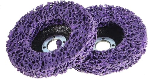5Pcs Quick Change Easy Strip Discs, 4 Inch x 5/8 Inch Purple Silicon Carbide Abrasive Wheel for Grinding Paint Rust, Fit for Angle Grinders, Use for Wood Metal Glass in Saudi Arabia
