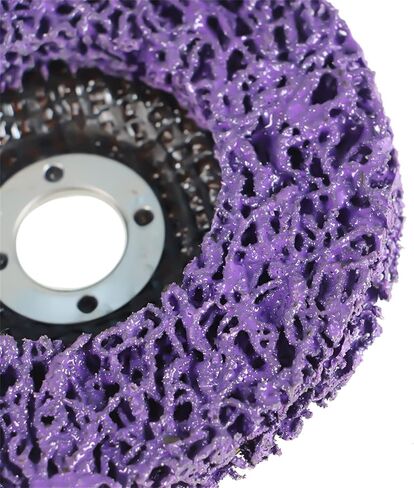 5Pcs Quick Change Easy Strip Discs, 4 Inch x 5/8 Inch Purple Silicon Carbide Abrasive Wheel for Grinding Paint Rust, Fit for Angle Grinders, Use for Wood Metal Glass in Saudi Arabia