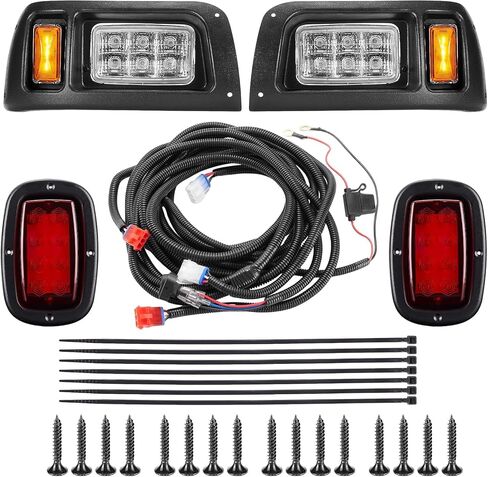 مجموعة إضاءة Club Car DS متوافقة مع عربات الجولف Club Car DS 1993-2023، المصابيح الأمامية LED والأضواء الخلفية لعربات الجولف الكهربائية وعربات الجولف Club Car DS (12 فولت) in Saudi Arabia