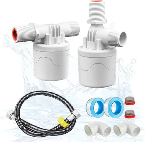 صمام تعويم، 2 قطعة صمام تعويم مياه 1/2 بوصة، صمام تعويم للتحكم التلقائي في مستوى المياه مع منفاخ للخزانات وحمامات السباحة وخزانات المياه وأحواض الماشية، PA6 in Kuwait