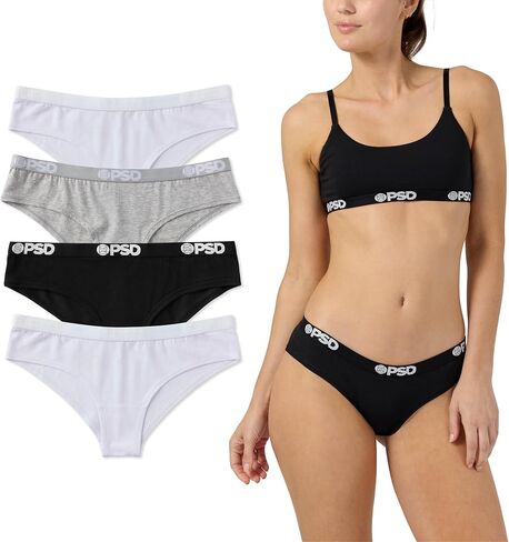 PSD Women's Pop Mdlsld Cc 4Pkbx Classic Briefs, Multi, L in Saudi Arabia