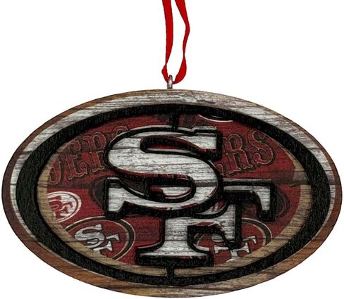 زينة جدارية للعطلات بشعار مرتفع من FOCO San Francisco 49ers in Saudi Arabia