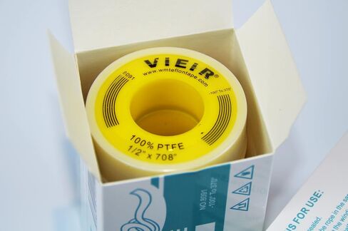 شريط تيفلون عالي الكثافة 3/4 بوصة (عرض) × 500 بوصة (طول) - شريط أنابيب المياه PTFE - ختم الخيط - مناسب لرأس الدش والأنابيب - ختم أنابيب المياه المحلية - شريط الختم (5 أكياس) in Saudi Arabia