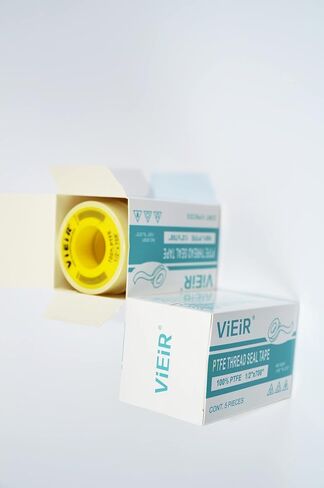 شريط تيفلون عالي الكثافة 3/4 بوصة (عرض) × 500 بوصة (طول) - شريط أنابيب المياه PTFE - ختم الخيط - مناسب لرأس الدش والأنابيب - ختم أنابيب المياه المحلية - شريط الختم (5 أكياس) in Saudi Arabia