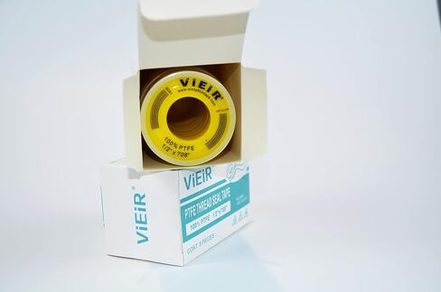شريط تيفلون عالي الكثافة 3/4 بوصة (عرض) × 500 بوصة (طول) - شريط أنابيب المياه PTFE - ختم الخيط - مناسب لرأس الدش والأنابيب - ختم أنابيب المياه المحلية - شريط الختم (5 أكياس) in Saudi Arabia