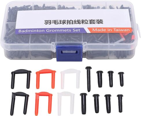1 Box Badminton Grommets , Tennis Stringing Machines & Tools , Universal Badminton Racket Grommets Nylon Racquet Eyelets Bucket String Protector Stringing Tools For Tennis Pickball Squash in Saudi Arabia