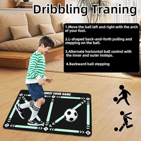 بساط تدريب كرة القدم معدات كرة القدم: بساط تدريب رشاقة القدم - بساط تدريب كرة القدم الصامت غير القابل للانزلاق in Kuwait