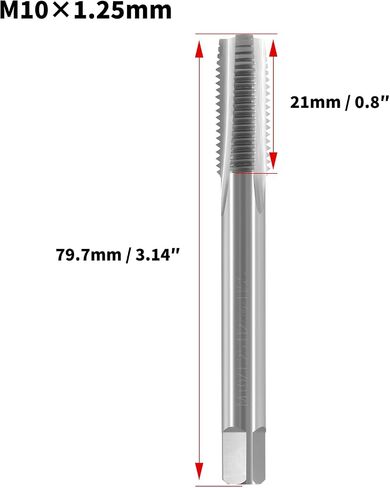 M10 x 1.25mm H2 دقة عالية من الفولاذ عالي السرعة: أدوات قطع معدنية للتدريبات in Saudi Arabia