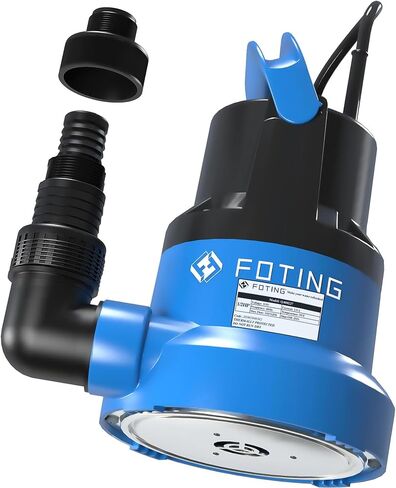 1/2HP Sump Pump Submersible 0.04 inch Low suction Water Draining Design for Completely Water Removal from Flooded Basement Pools Hot Tub Backyard 25FT Power Cord in Saudi Arabia