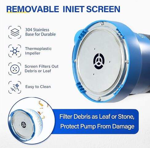 1/2HP Sump Pump Submersible 0.04 inch Low suction Water Draining Design for Completely Water Removal from Flooded Basement Pools Hot Tub Backyard 25FT Power Cord in Saudi Arabia