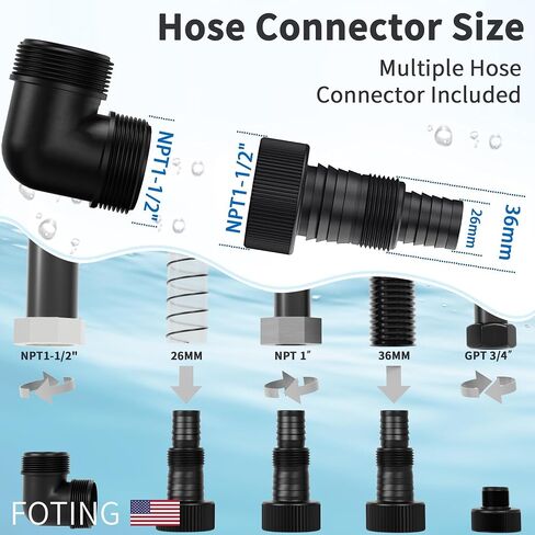 1/2HP Sump Pump Submersible 0.04 inch Low suction Water Draining Design for Completely Water Removal from Flooded Basement Pools Hot Tub Backyard 25FT Power Cord in Saudi Arabia