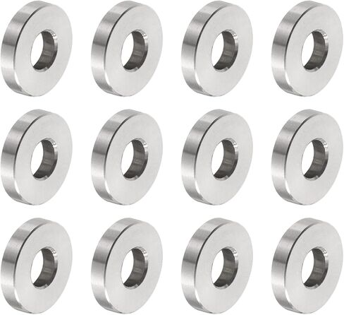 uxcell 12pcs Stainless Steel Spacer 6.2mm Bore x 15mm OD x 2mm Length Screw Bushing Plain Finish Round Metal Spacer for M6 Screws Bolts and Rods in Saudi Arabia