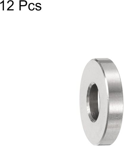 uxcell 12pcs Stainless Steel Spacer 6.2mm Bore x 15mm OD x 2mm Length Screw Bushing Plain Finish Round Metal Spacer for M6 Screws Bolts and Rods in Saudi Arabia