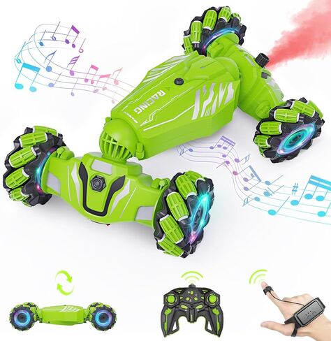 Dysaim Gesture Sensing RC Stunt Car، ألعاب للأولاد والبنات الذين تتراوح أعمارهم بين 6-12 عامًا، سيارة تحكم عن بعد 4WD تدور 360 درجة، سيارات الانجراف RC مع بخاخ موسيقى أضواء، 2.4 جيجا هرتز يتم التحكم فيها يدويًا، هدايا عيد الميلاد وعيد الميلاد in Saudi Arabia