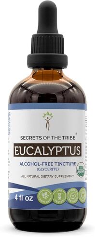 Eucalyptus USDA Organic | Alcohol-Free Extract, High-Potency Herbal Drops | Made from 100% Certified Organic Eucalyptus (Eucalyptus globulus) Dried Leaf (2 oz) in Saudi Arabia