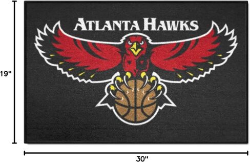 FANMATS 35224 NBA Retro - Atlanta Hawks Starter Mat Accent Rug - 19in. x 30in.| Sports Fan Home Decor Rug and Tailgating Mat in Saudi Arabia