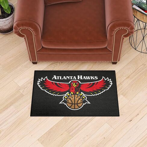 FANMATS 35224 NBA Retro - Atlanta Hawks Starter Mat Accent Rug - 19in. x 30in.| Sports Fan Home Decor Rug and Tailgating Mat in Saudi Arabia