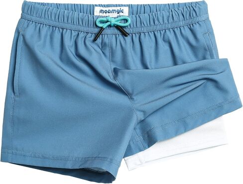 maamgic Boys Swim Trunks with Compression Liner 4-Way Stretch Quick Dry Swim Shorts Swimming Trunks Toddler Boy in Saudi Arabia